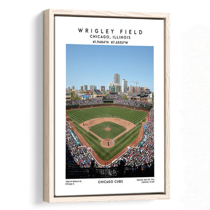 Wrigley Field Print, Chicago Cubs Baseball Stadium Wall Art, Sport Art Print, Framed Canvas Prints Wall Art