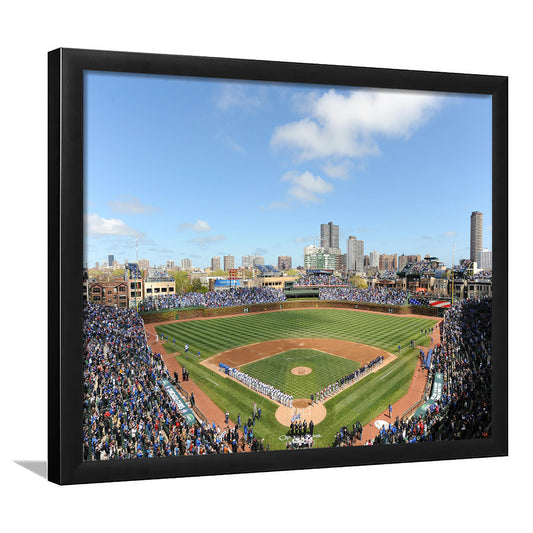 Wringley Field Home, Stadium Canvas, Sport Art, Gift for him, Framed Art Print Wall Decor, Picture Framed