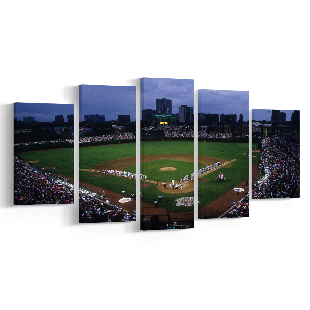 Wringley Field all Star, Stadium Canvas, Sport Art, Gift for him, 5 Panel, Large Canvas, Canvas Print Wall Art