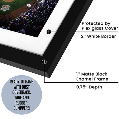 Wringley Field all Star, Stadium Canvas, Sport Art, Gift for him, White Border Framed Art Print Wall Decor