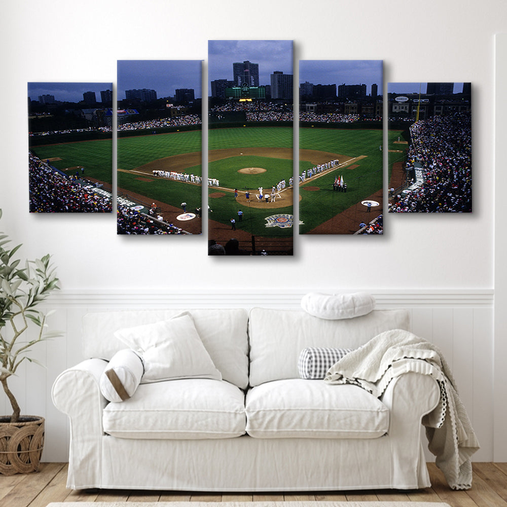 Wringley Field all Star, Stadium Canvas, Sport Art, Gift for him, 5 Panel, Large Canvas, Canvas Print Wall Art
