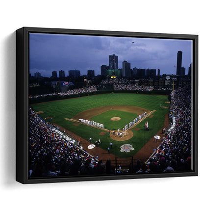 Wringley Field all Star, Stadium Canvas, Sport Art, Framed Canvas Print Wall Art, Floating Frame