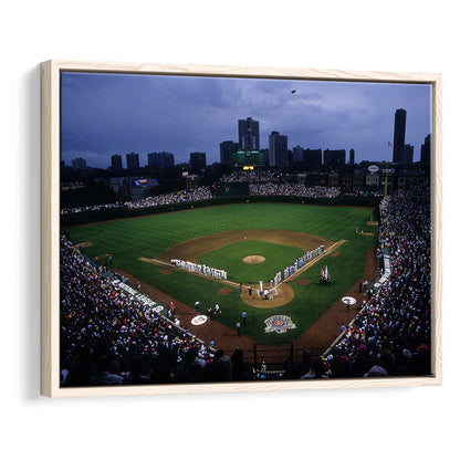 Wringley Field all Star, Stadium Canvas, Sport Art, Framed Canvas Print Wall Art, Floating Frame