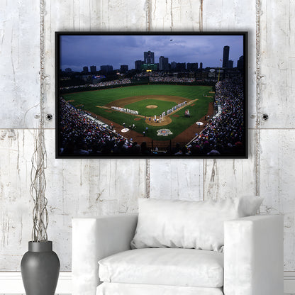 Wringley Field all Star, Stadium Canvas, Sport Art, Framed Canvas Print Wall Art, Floating Frame