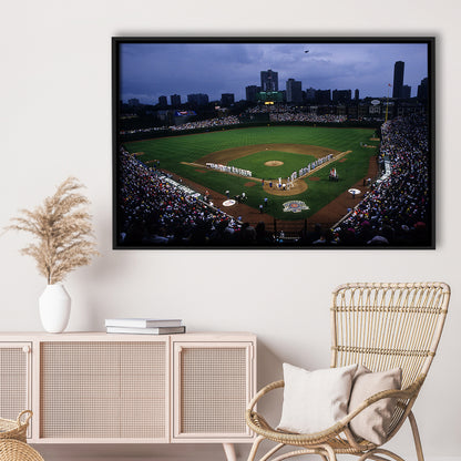 Wringley Field all Star, Stadium Canvas, Sport Art, Framed Canvas Print Wall Art, Floating Frame