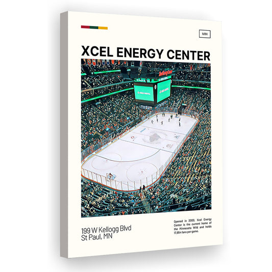 Xcel Energy Center Print, Minnesota Wild Stadium Canvas Art, Fan Gifts, Sport Art, Canvas Print Wall Art