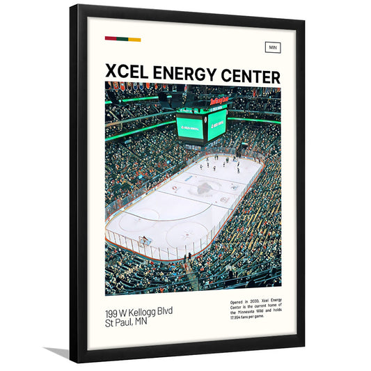 Xcel Energy Center Print, Minnesota Wild Stadium Art, Gifts for him, Sport Art, Framed Art Print Wall Decor