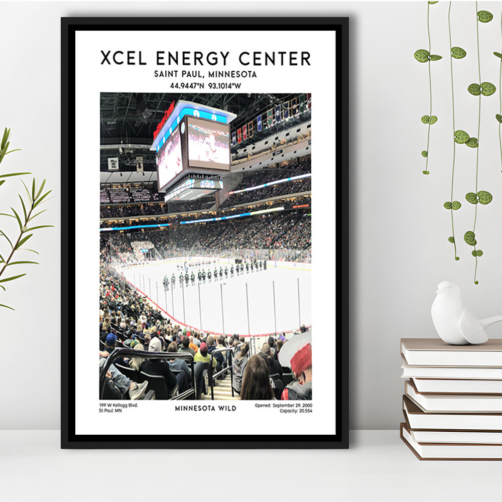 Xcel Energy Centre Print, Minnesota Wild Hockey Stadium Wall Art, Framed Canvas Prints Wall Art