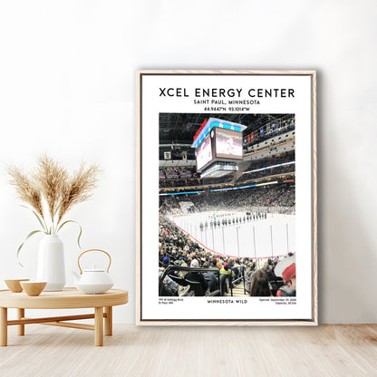 Xcel Energy Centre Print, Minnesota Wild Hockey Stadium Wall Art, Framed Canvas Prints Wall Art