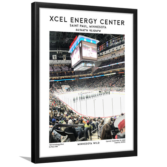 Xcel Energy Centre Print, Minnesota Wild Hockey Stadium Wall Art, Framed Art Prints Wall Decor