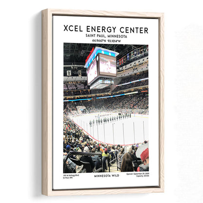 Xcel Energy Centre Print, Minnesota Wild Hockey Stadium Wall Art, Framed Canvas Prints Wall Art