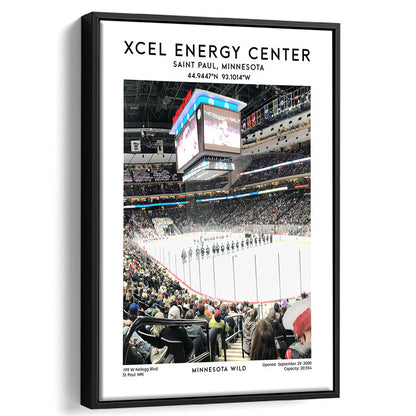 Xcel Energy Centre Print, Minnesota Wild Hockey Stadium Wall Art, Framed Canvas Prints Wall Art