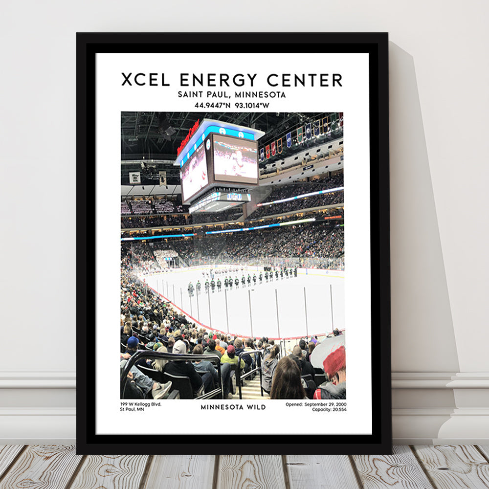 Xcel Energy Centre Print, Minnesota Wild Hockey Stadium Wall Art, Framed Canvas Prints Wall Art