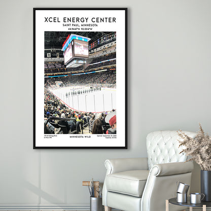 Xcel Energy Centre Print, Minnesota Wild Hockey Stadium Wall Art, Framed Canvas Prints Wall Art