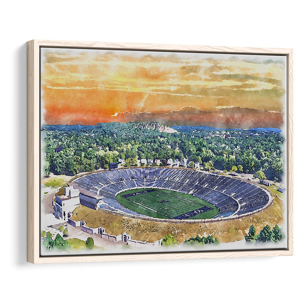 Yale Bowl Stadium Watercolor, New Haven Connecticut Watercolor, Sport Gift Art, Framed Canvas Print Wall Art