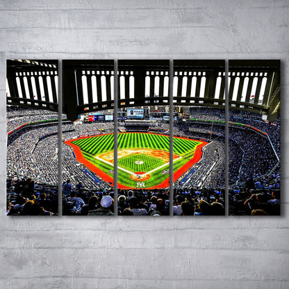 Yankee New York, Stadium Canvas, Sport Art, 5 Panel B, Extra Large Canvas, Canvas Print Wall Art
