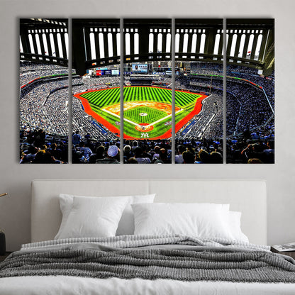 Yankee New York, Stadium Canvas, Sport Art, 5 Panel B, Extra Large Canvas, Canvas Print Wall Art