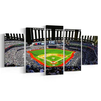 Yankee New York, Stadium Canvas, Sport Art, Gift for him, 5 Panel, Large Canvas, Canvas Print Wall Art