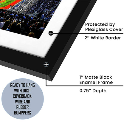 Yankee New York, Stadium Canvas, Sport Art, Gift for him, White Border Framed Art Print Wall Decor