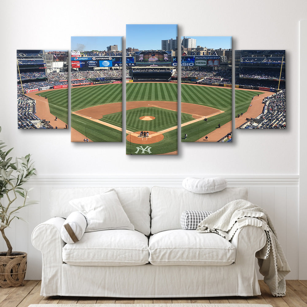 Yankee Stadium, Stadium Canvas, Sport Art, Fan Gifts, 5 Panel, Large Canvas, Canvas Print Wall Art