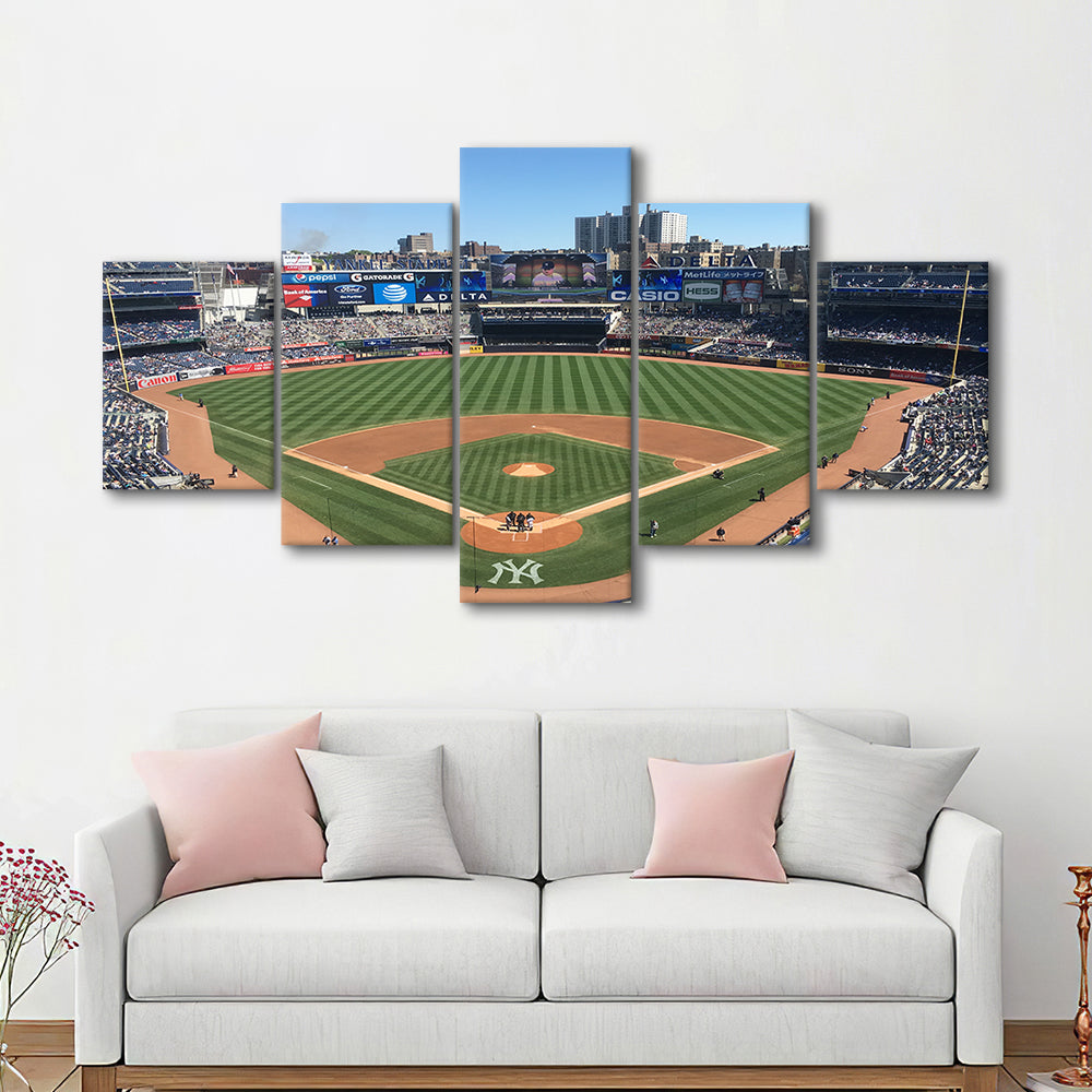 Yankee Stadium, Stadium Canvas, Sport Art, Fan Gifts, 5 Panel, Large Canvas, Canvas Print Wall Art