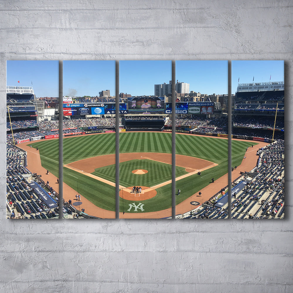 Yankee Stadium, Stadium Canvas, Sport Art, Fan Gifts, 5 Panel B, Extra Large Canvas, Canvas Print Wall Art