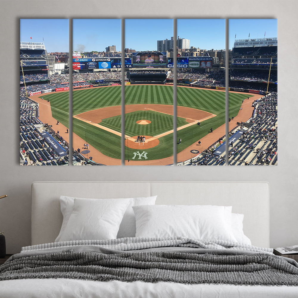 Yankee Stadium, Stadium Canvas, Sport Art, Fan Gifts, 5 Panel B, Extra Large Canvas, Canvas Print Wall Art