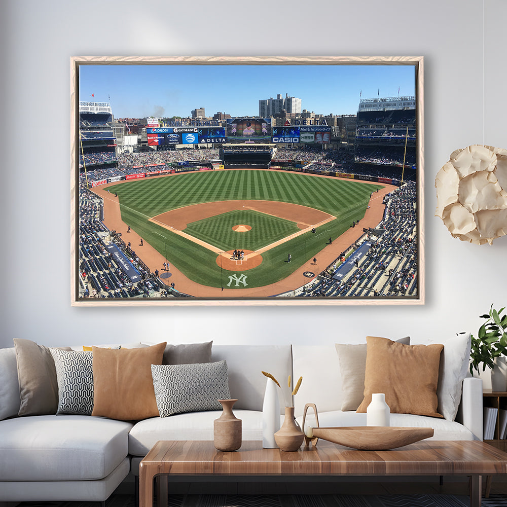 Yankee Stadium, Stadium Canvas, Sport Art, Fan Gifts, Framed Canvas Print Wall Art, Floating Frame