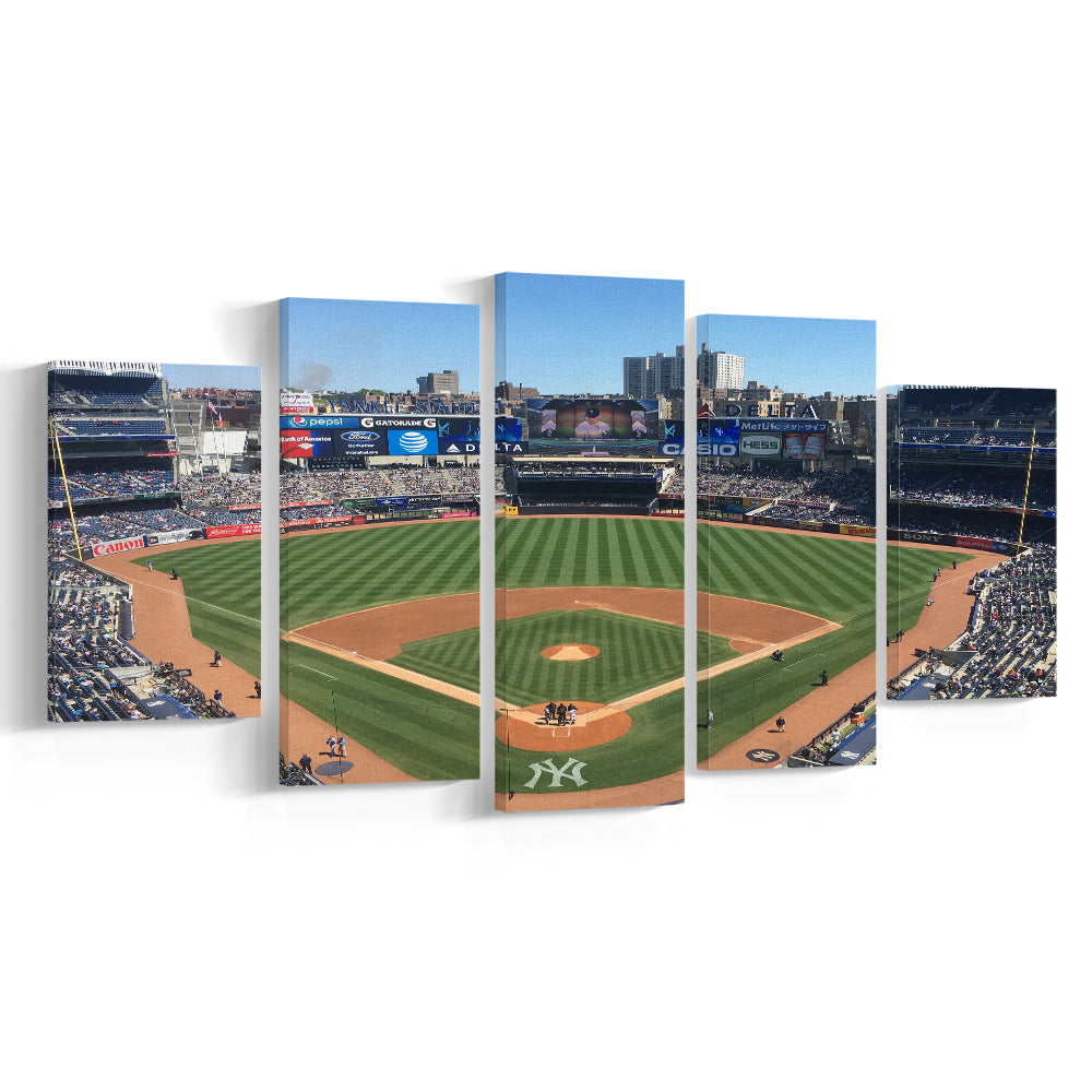 Yankee Stadium, Stadium Canvas, Sport Art, Fan Gifts, 5 Panel, Large Canvas, Canvas Print Wall Art