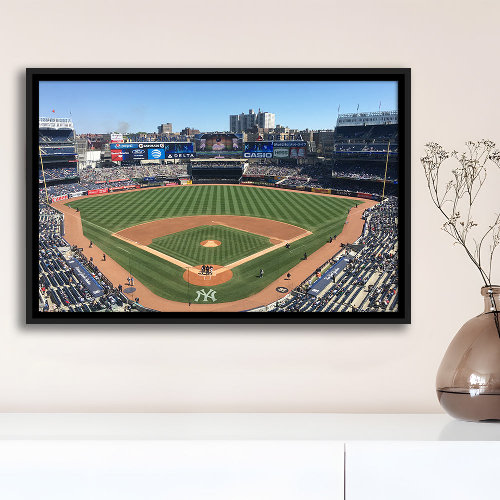Yankee Stadium, Stadium Canvas, Sport Art, Fan Gifts, Framed Canvas Print Wall Art, Floating Frame