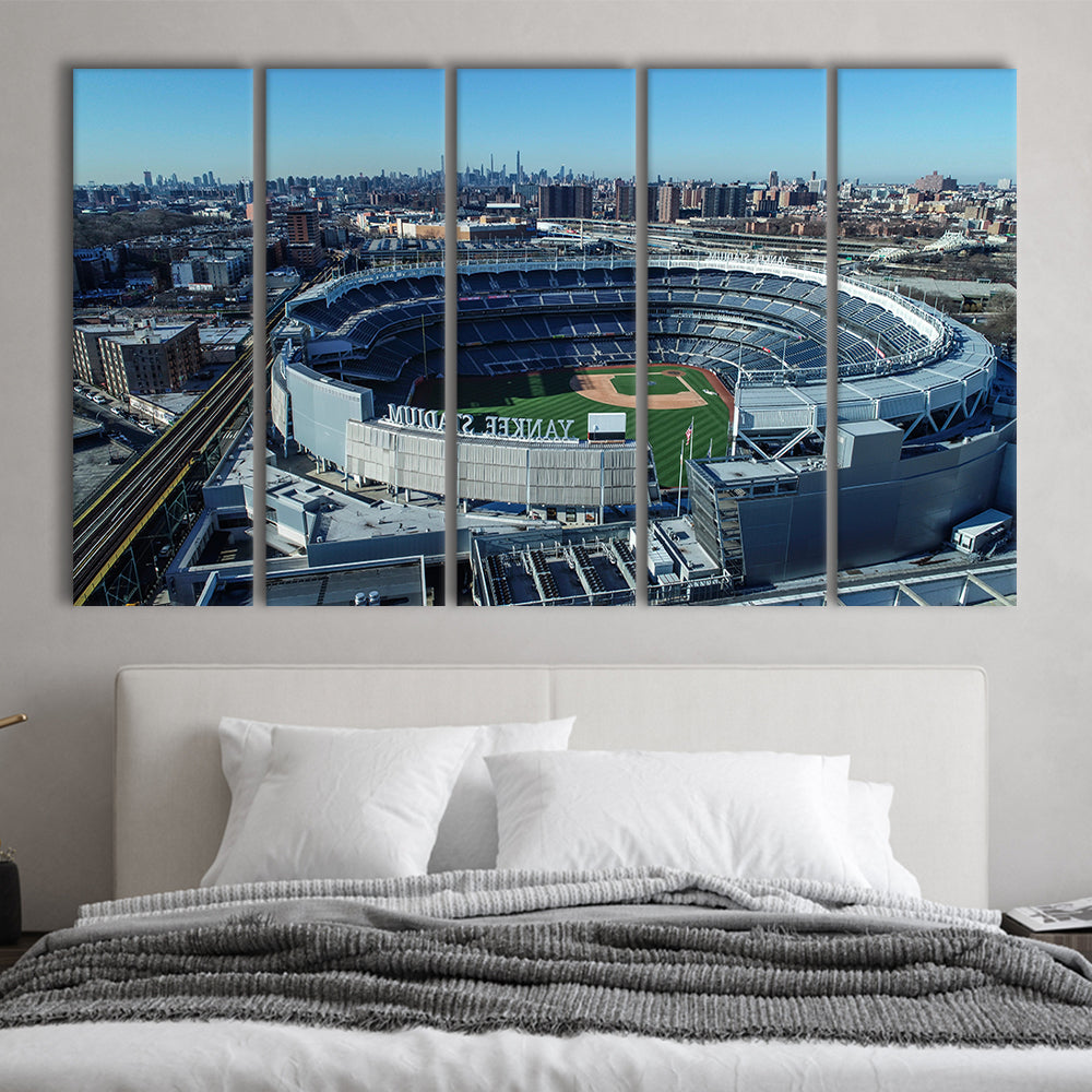 Yankee Stadium, Stadium Canvas, Sport Art, 5 Panel B, Extra Large Canvas, Canvas Print Wall Art