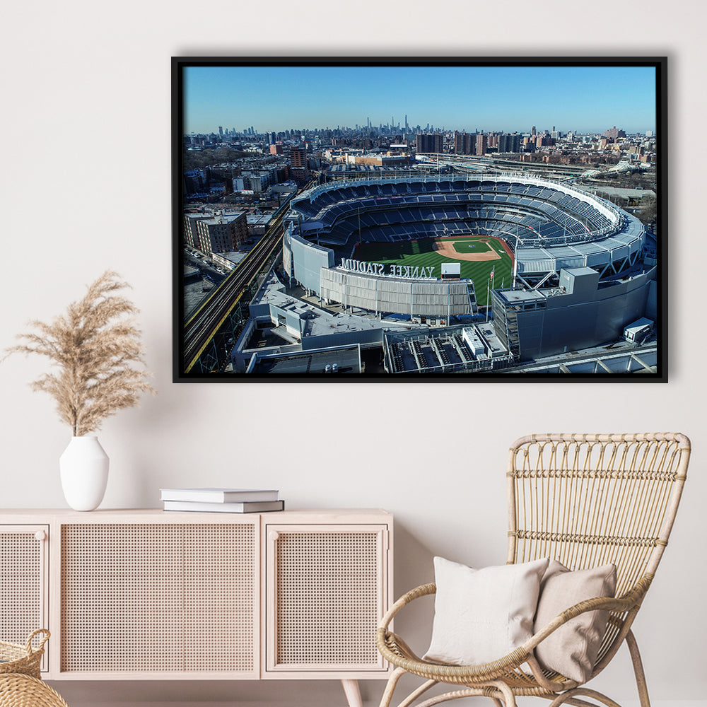 Yankee Stadium, Stadium Canvas, Sport Art, Framed Canvas Print Wall Art, Floating Frame