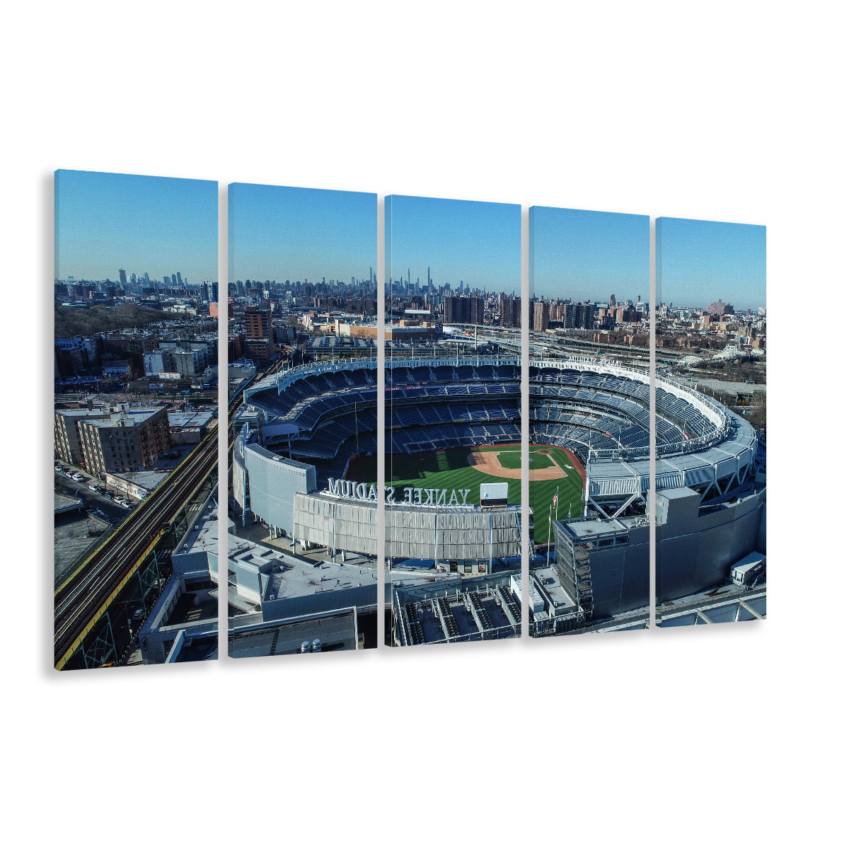 Yankee Stadium, Stadium Canvas, Sport Art, 5 Panel B, Extra Large Canvas, Canvas Print Wall Art