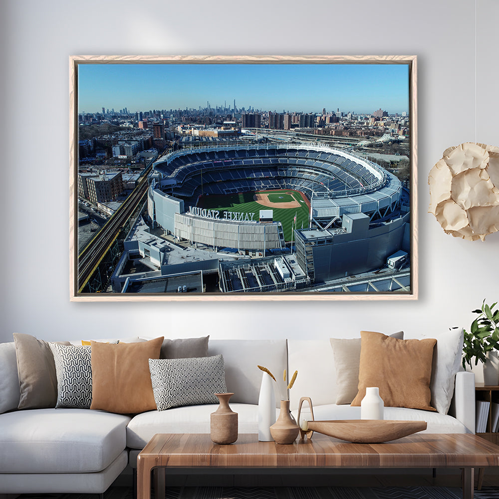 Yankee Stadium, Stadium Canvas, Sport Art, Framed Canvas Print Wall Art, Floating Frame