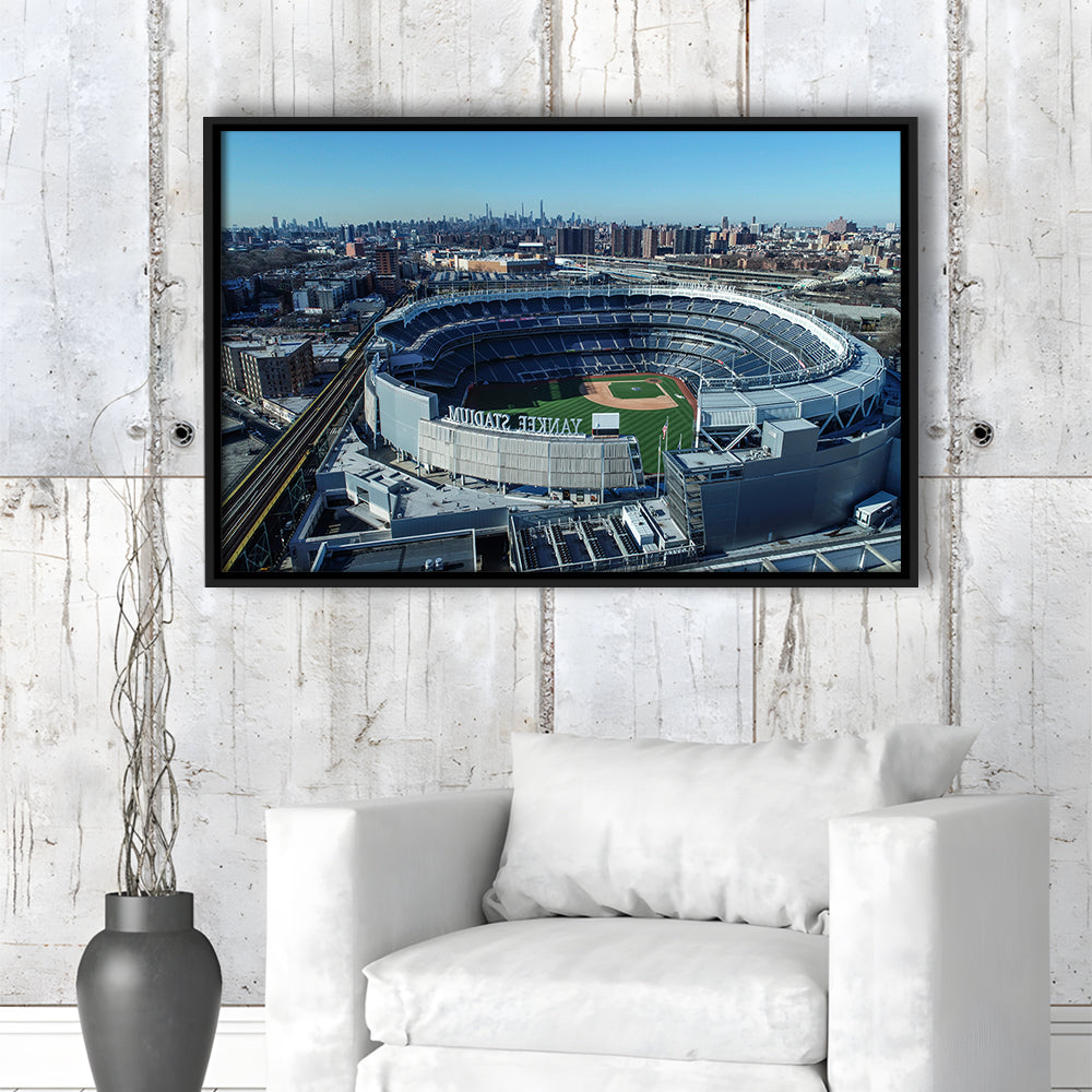 Yankee Stadium, Stadium Canvas, Sport Art, Framed Canvas Print Wall Art, Floating Frame