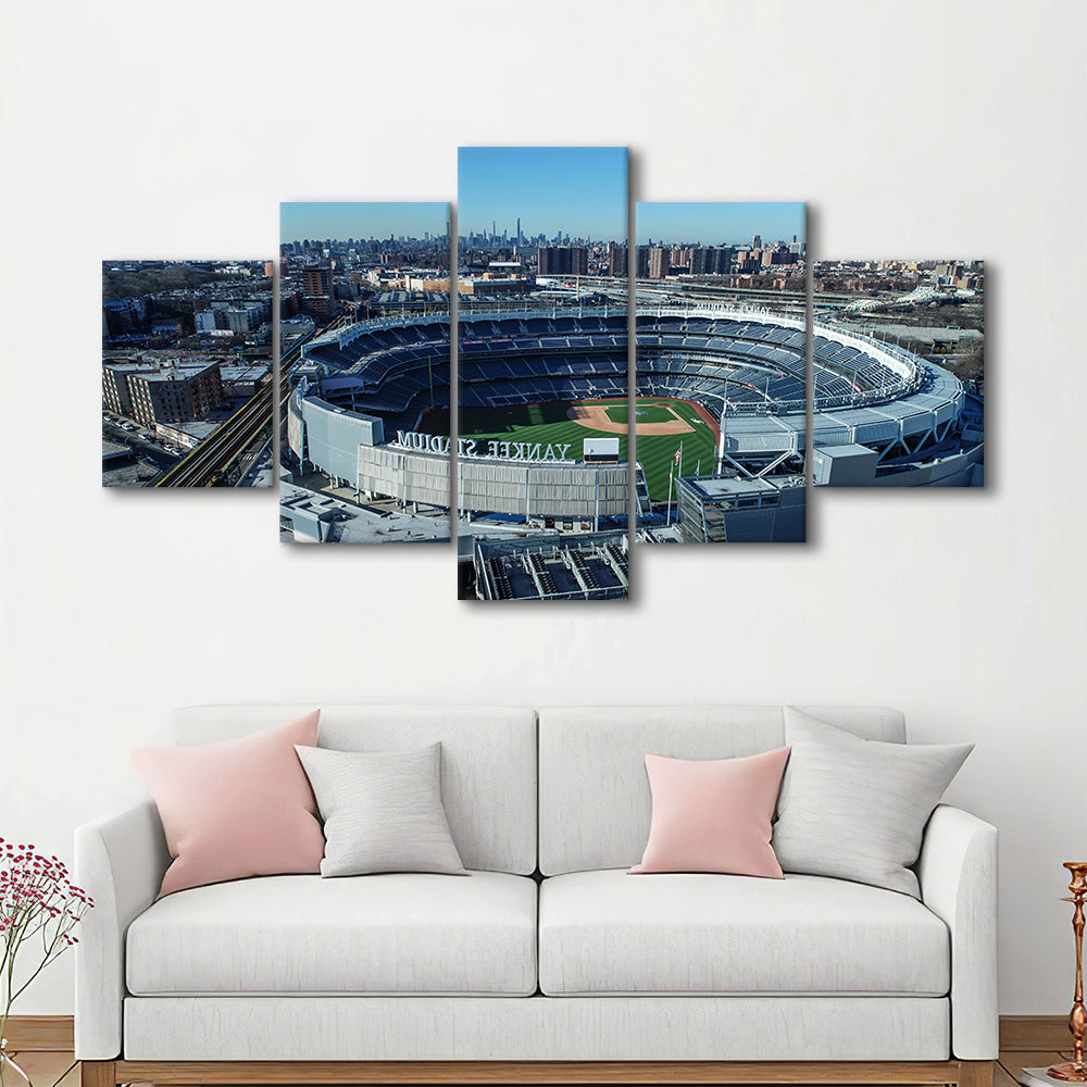 Yankee Stadium, Stadium Canvas, Sport Art, Gift for him, 5 Panel, Large Canvas, Canvas Print Wall Art