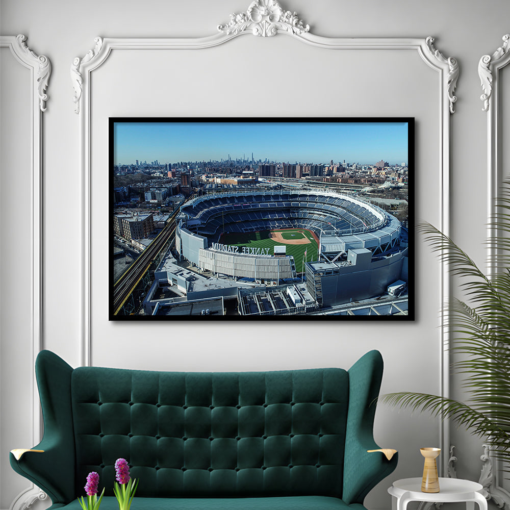 Yankee Stadium, Stadium Canvas, Sport Art, Gift for him, Framed Art Print Wall Decor, Picture Framed