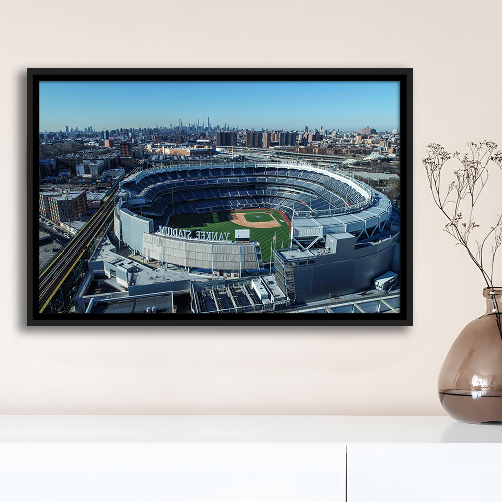 Yankee Stadium, Stadium Canvas, Sport Art, Framed Canvas Print Wall Art, Floating Frame