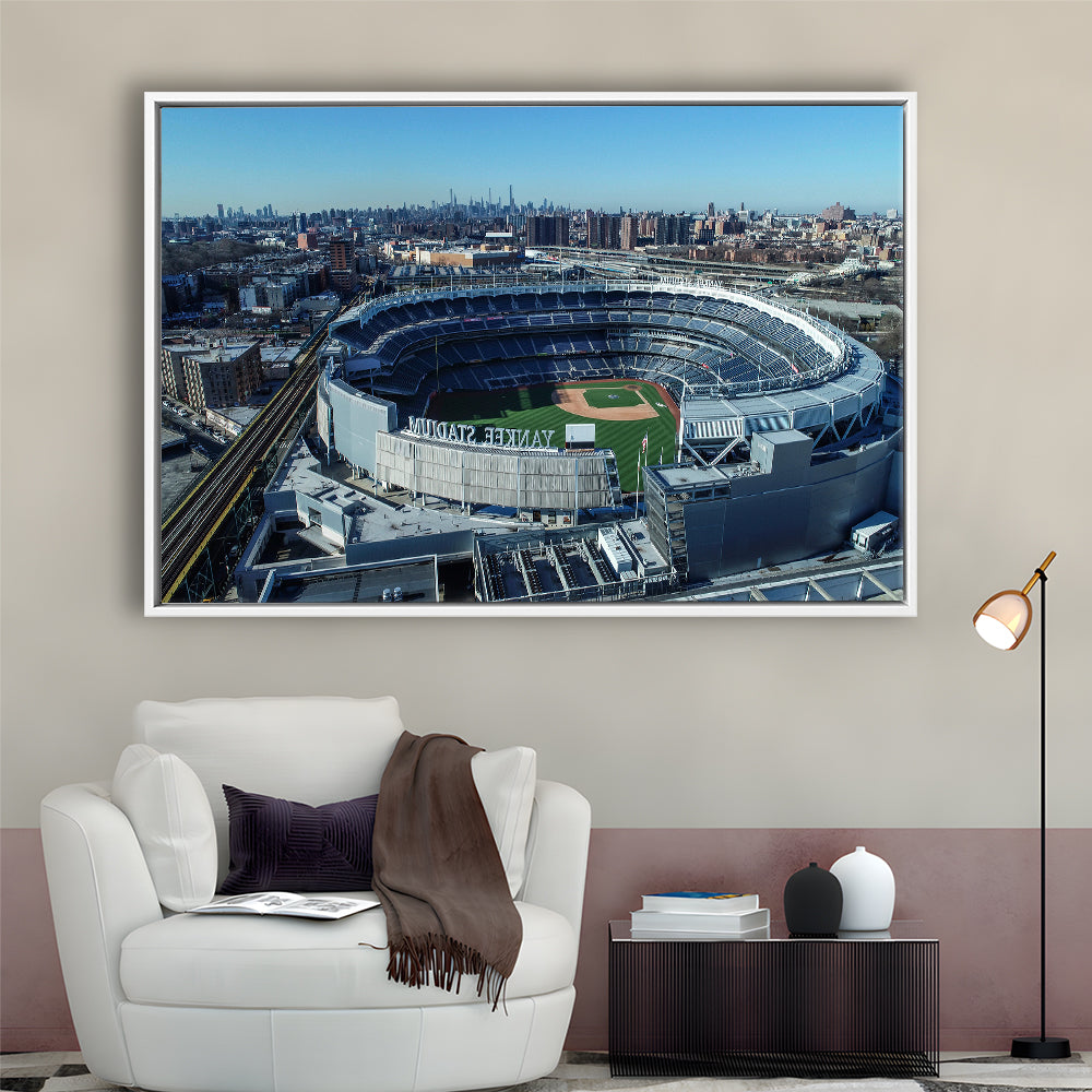 Yankee Stadium, Stadium Canvas, Sport Art, Framed Canvas Print Wall Art, Floating Frame
