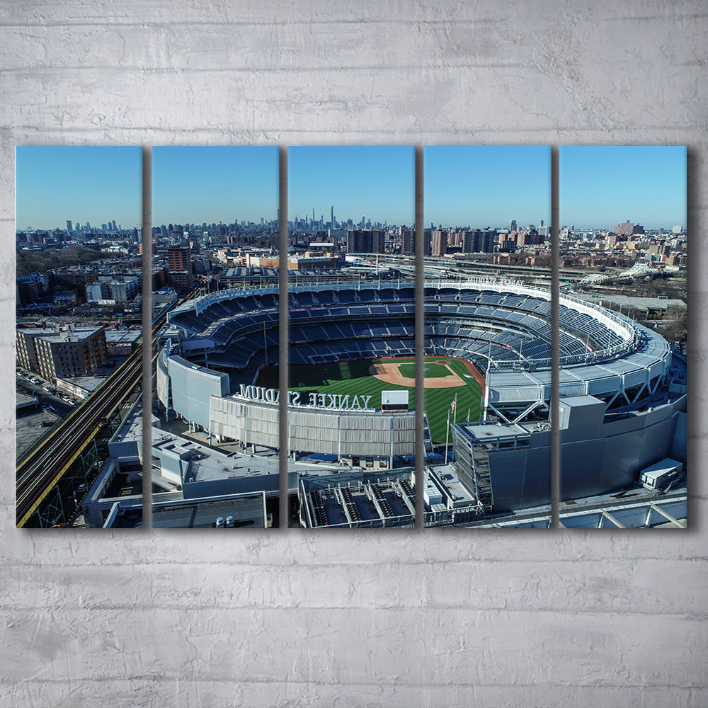 Yankee Stadium, Stadium Canvas, Sport Art, 5 Panel B, Extra Large Canvas, Canvas Print Wall Art
