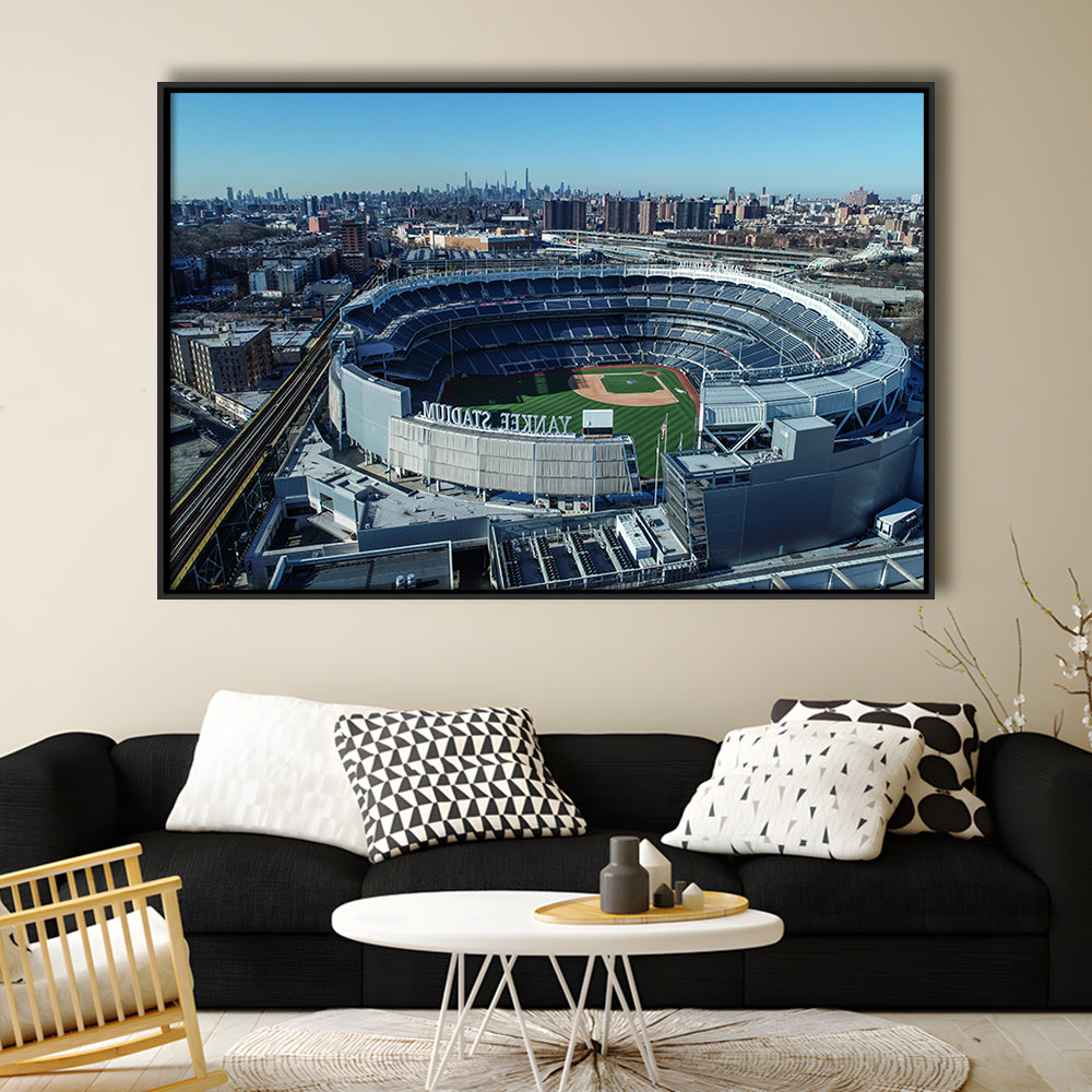 Yankee Stadium, Stadium Canvas, Sport Art, Framed Canvas Print Wall Art, Floating Frame