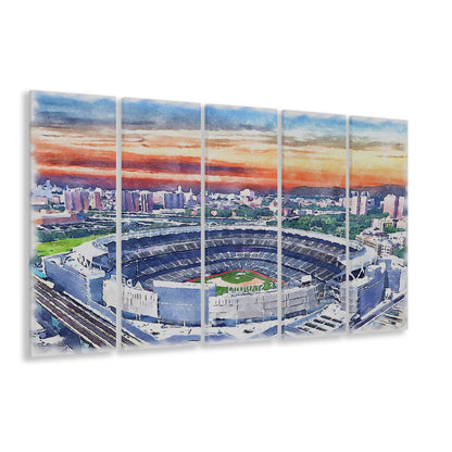 Yankee Painting Print Stadium Watercolor Painting, Sport Art, Extra Large Canvas Print Wall Art