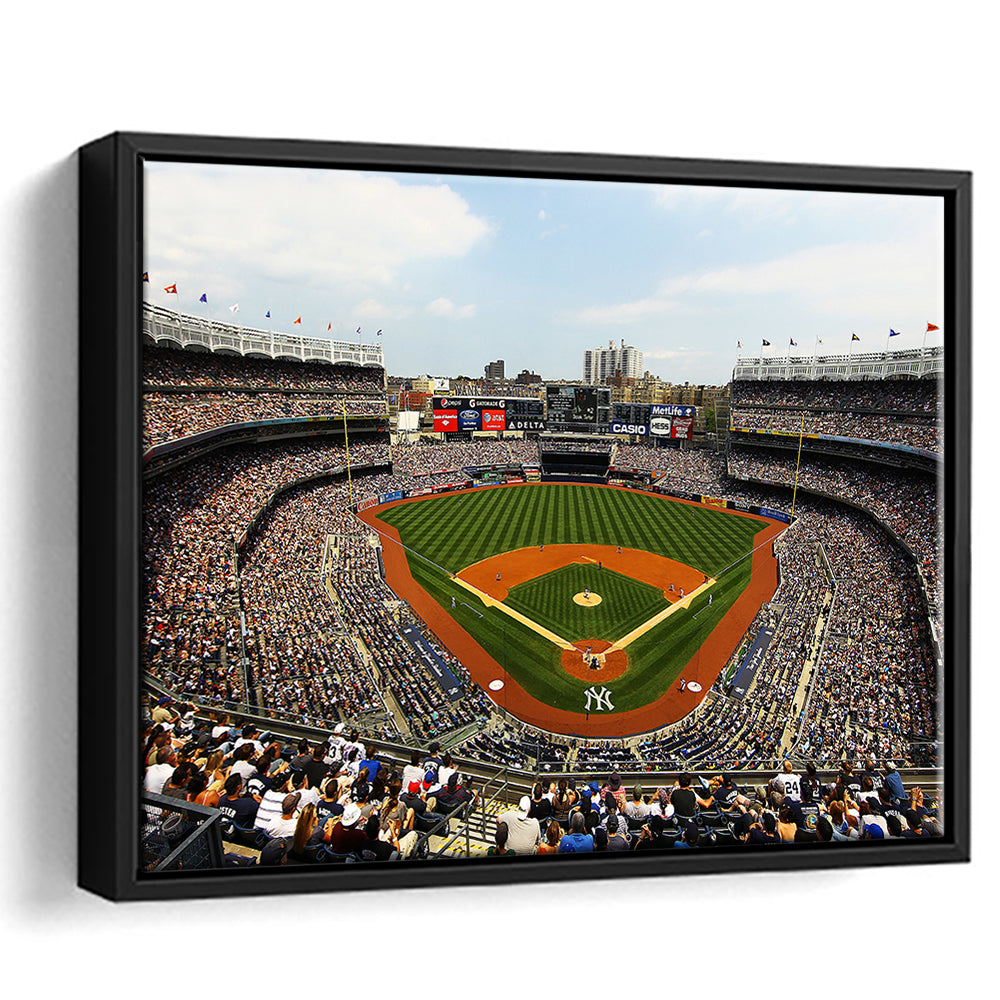 Yankee Stadium in New York, Stadium Canvas, Sport Art, Fan Gifts, Framed Canvas Print Wall Art, Floating Frame