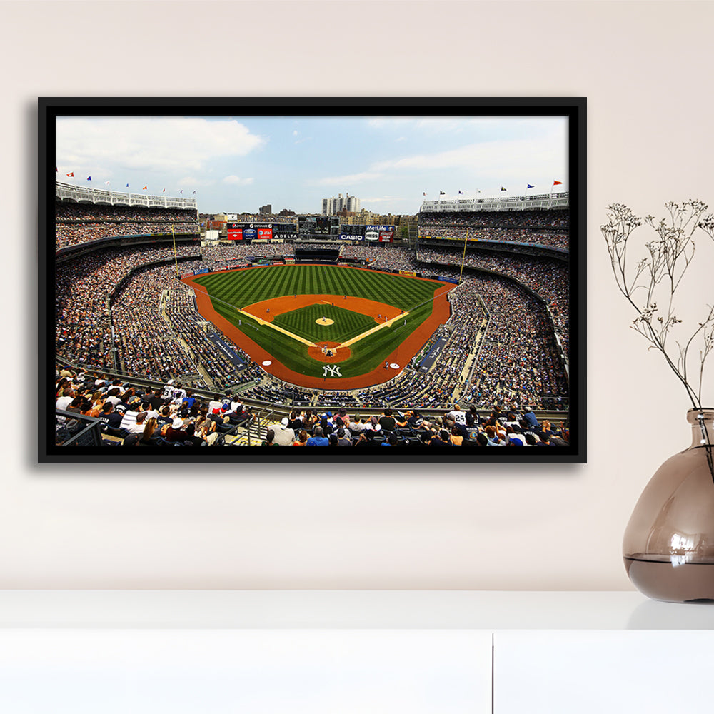 Yankee Stadium in New York, Stadium Canvas, Sport Art, Fan Gifts, Framed Canvas Print Wall Art, Floating Frame