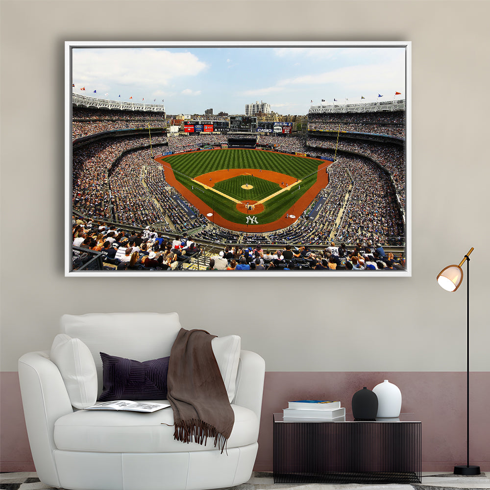 Yankee Stadium in New York, Stadium Canvas, Sport Art, Fan Gifts, Framed Canvas Print Wall Art, Floating Frame