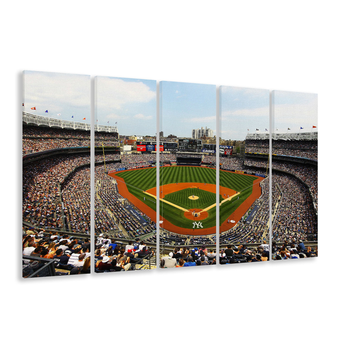 Yankee Stadium in New York, Stadium Canvas, Sport Art, Fan Gifts, 5 Panel B, Extra Large Canvas, Canvas Print Wall Art