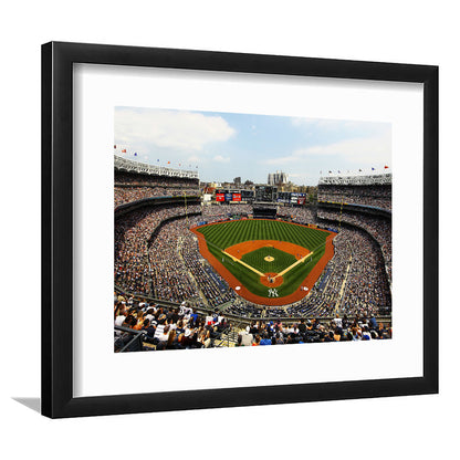 Yankee Stadium in New York, Stadium Canvas, Sport Art, Fan Gifts, White Border Framed Art Print Wall Decor