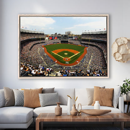 Yankee Stadium in New York, Stadium Canvas, Sport Art, Fan Gifts, Framed Canvas Print Wall Art, Floating Frame
