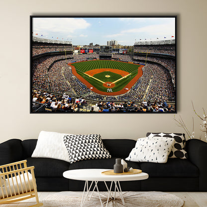 Yankee Stadium in New York, Stadium Canvas, Sport Art, Fan Gifts, Framed Canvas Print Wall Art, Floating Frame
