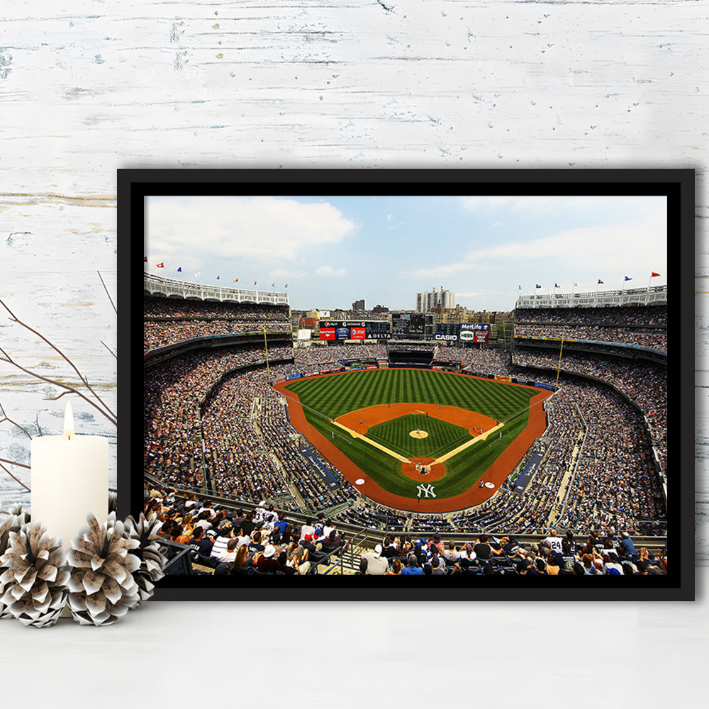 Yankee Stadium in New York, Stadium Canvas, Sport Art, Fan Gifts, Framed Canvas Print Wall Art, Floating Frame